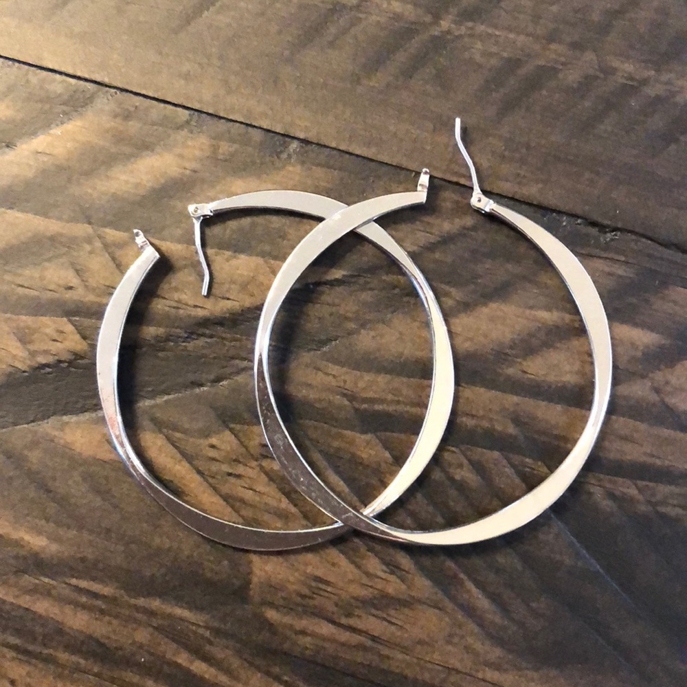 Silver hoops
